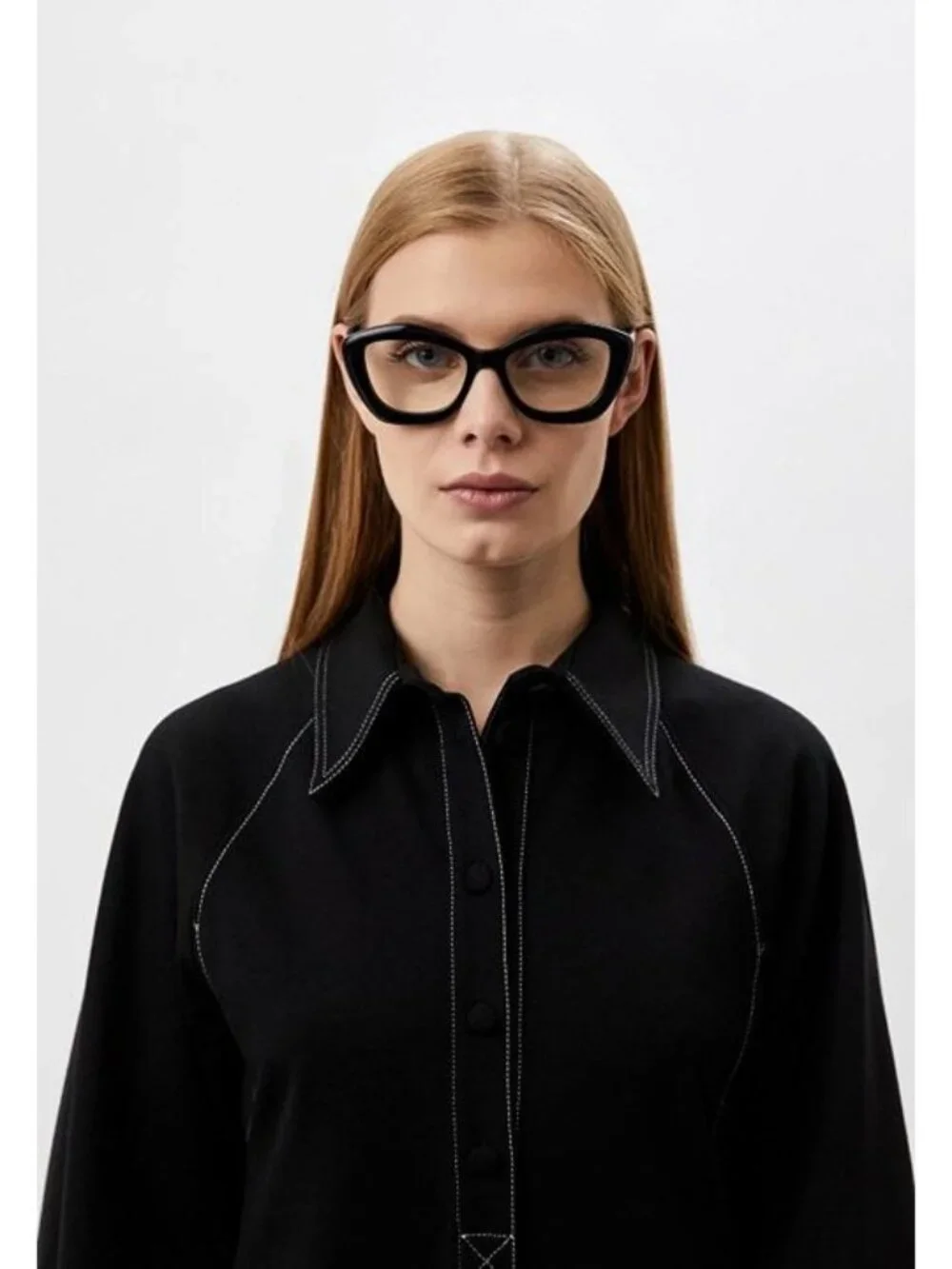 Saint Laurent SL68OPT 001 Eyeglasses Black 54mm Cat Eye Frame